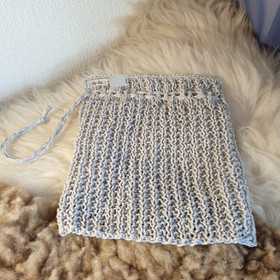 Pellervo pesulappu - tiskirätti 100 % pellava - Hopea n. 24x24 cm