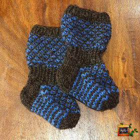 Topias-suomenlampaanvillasukat  Terva Sininen Joki koko n. 0-17