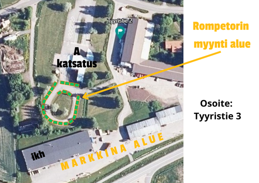 Rompetorin paikkavaraus