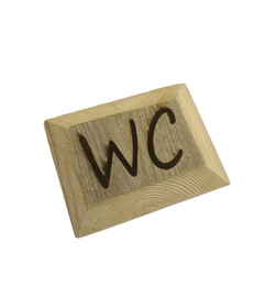 WC-kyltti kelopuu viistetty