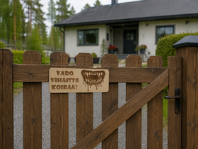 Varo vihaista koiraa! -kyltti