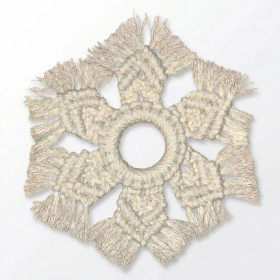 Makramee minikranssi seinäkoriste